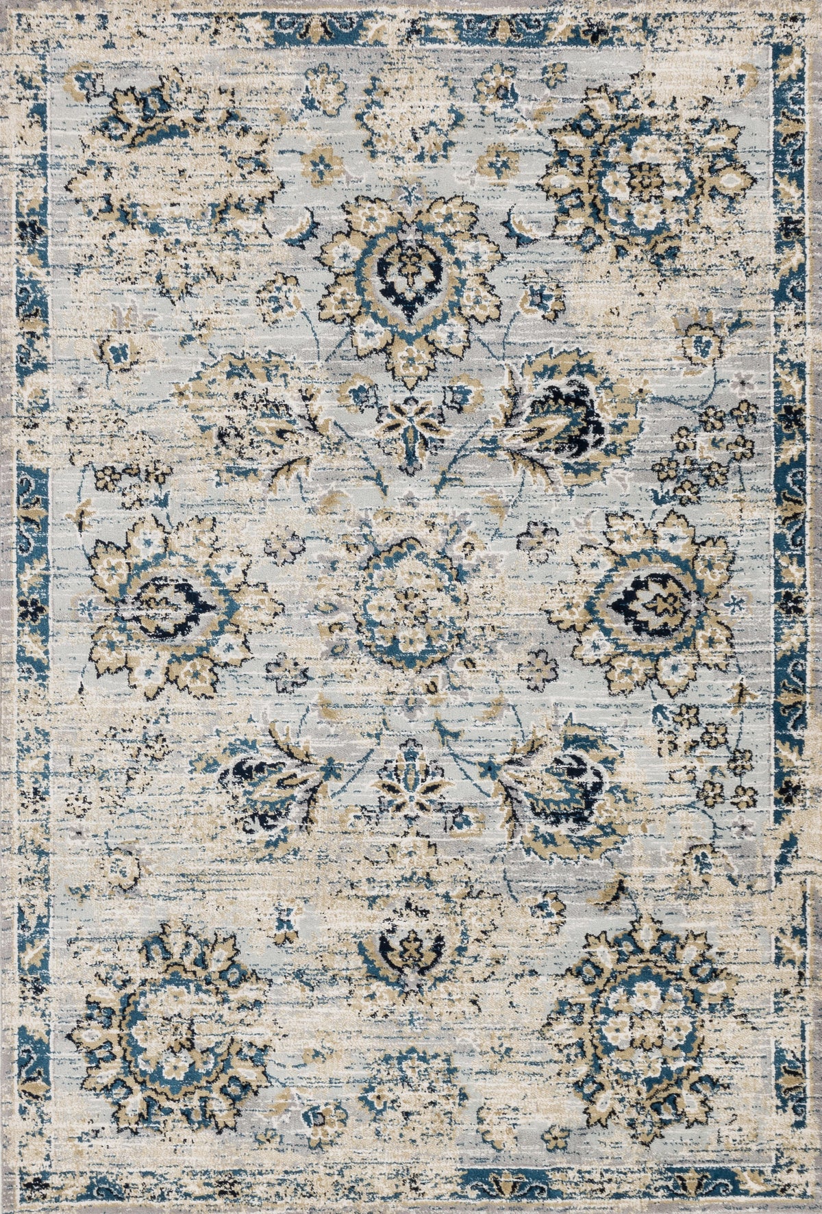Grey Navy Rug Q40362