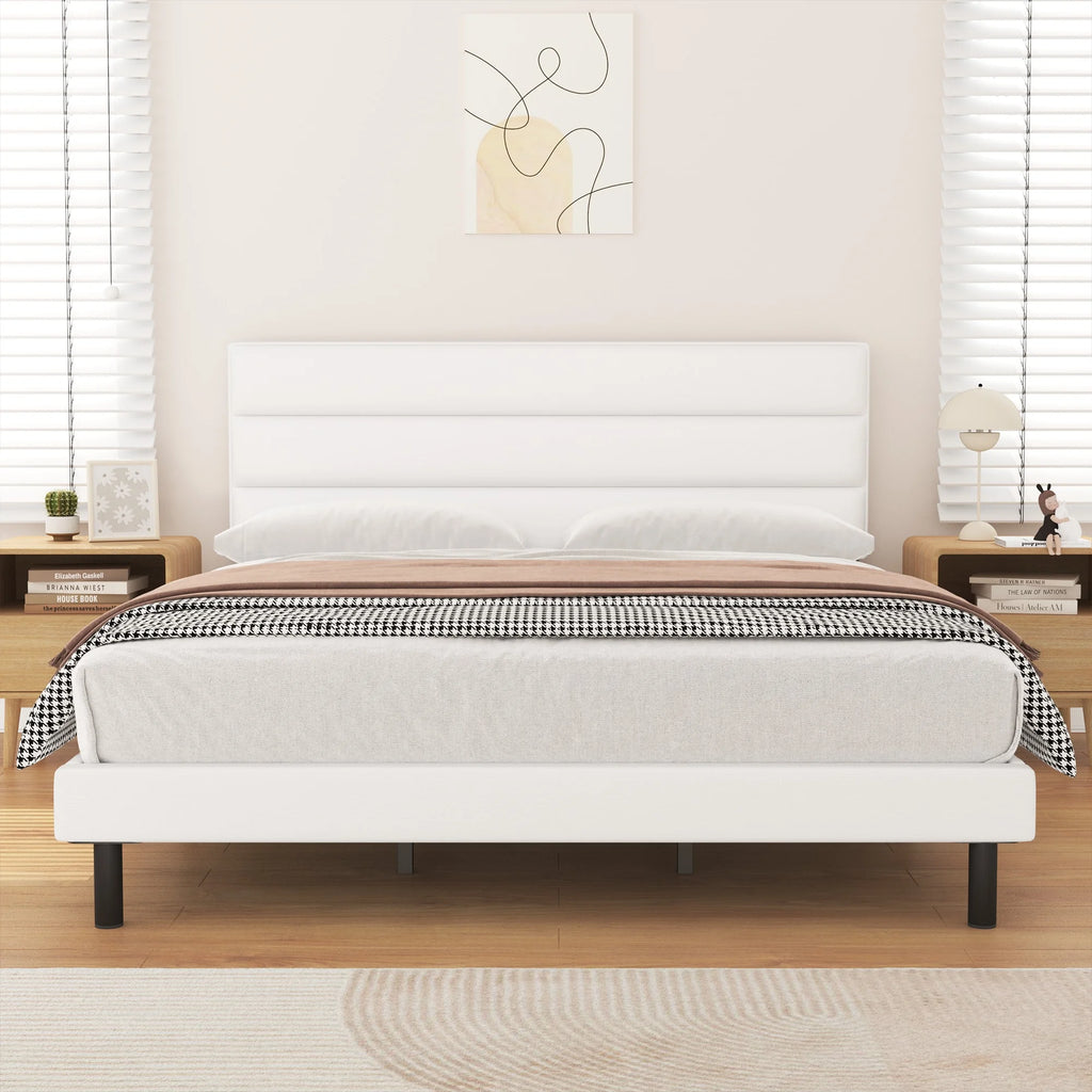 Twin Size Upholstered Platform Bed Frame K2989