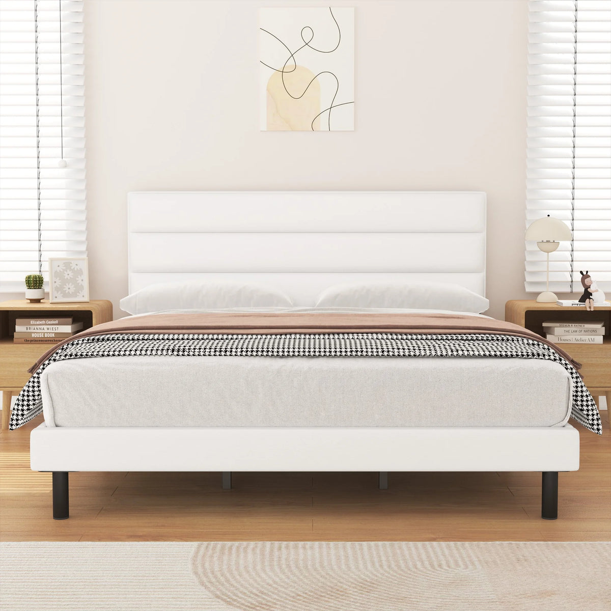 Twin Size Upholstered Platform Bed Frame K2989