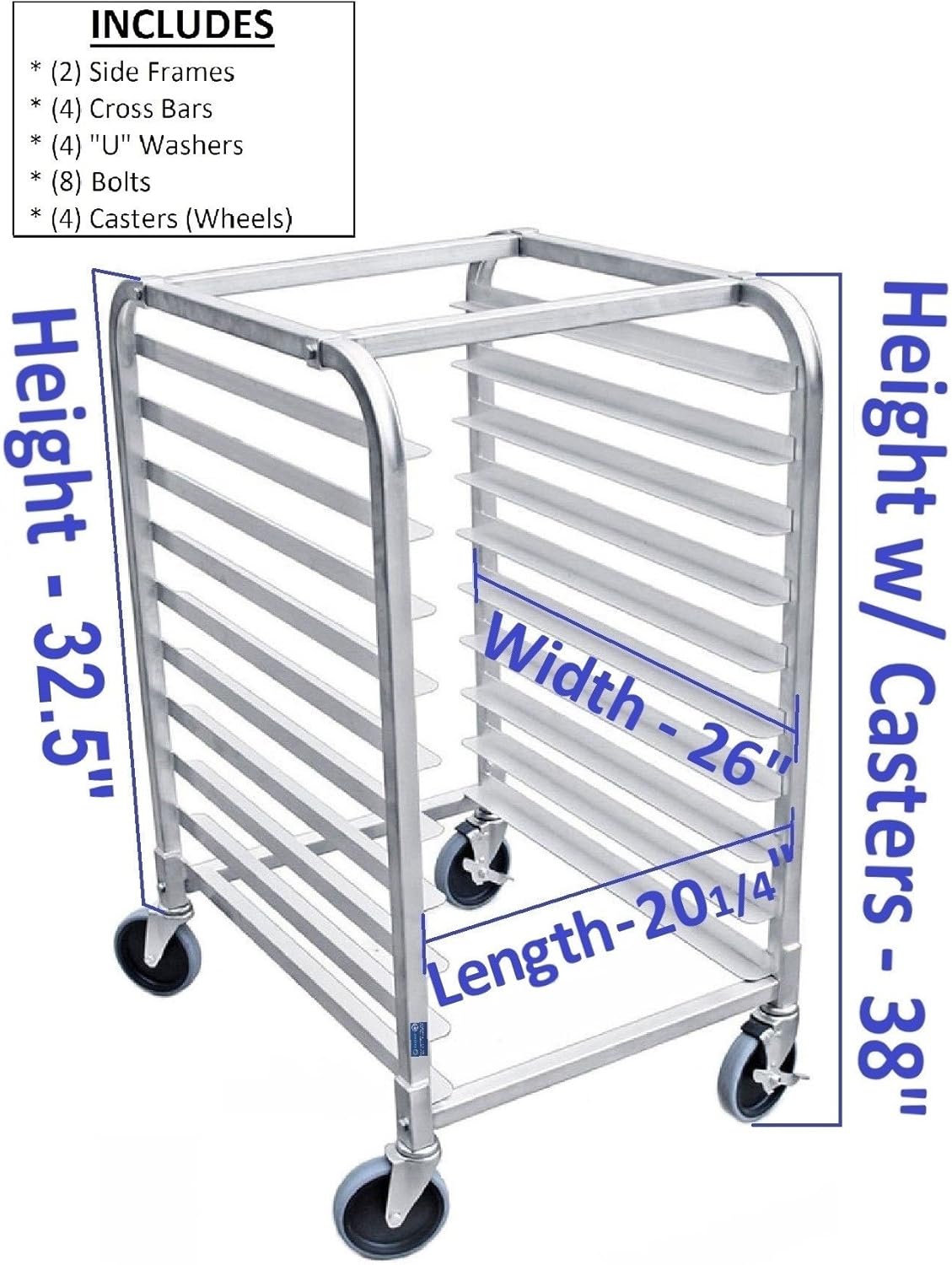 10 Pan Half Height Bun / Sheet Pan Rack M35633