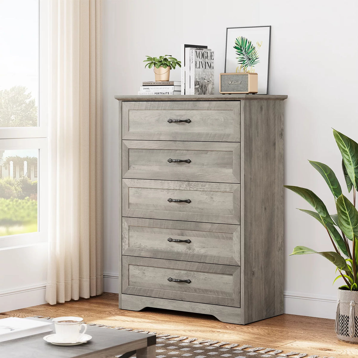 5 Drawer Wood Dresser S996255