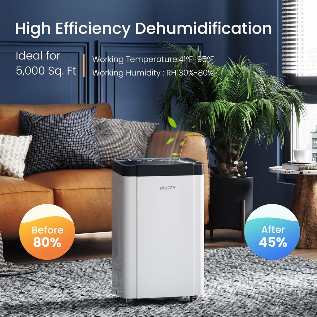 60 Pints Dehumidifier with Drain Hose and 0.79 Gallons Water Tank K55937