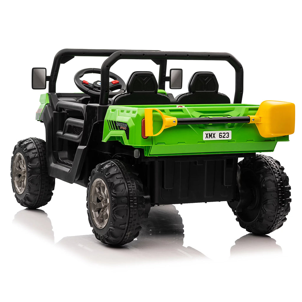 24V 2 Seater Kids Ride On Dump Truck with Remote, Green K2021