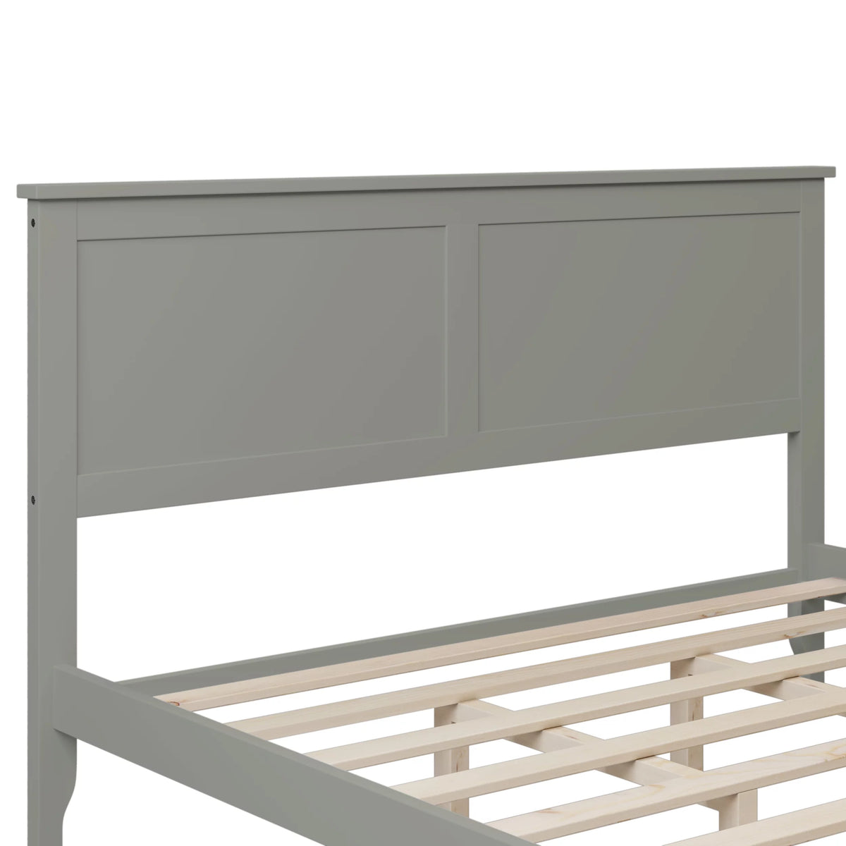 Espresso Queen Size Wood Platform Bed Frame with Headboard B2513