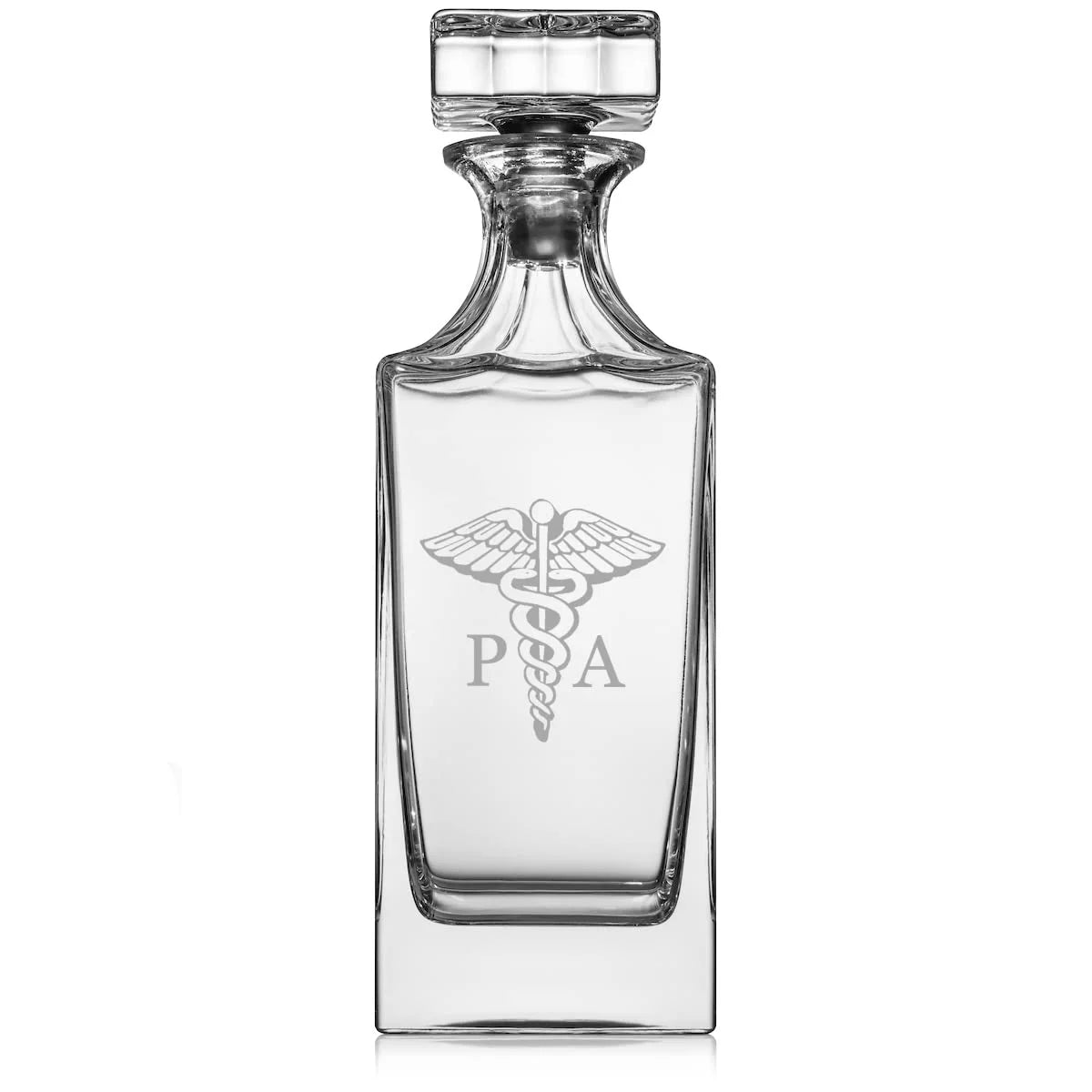 30 oz Glass Whiskey Decanter with Glass Stopper J7212