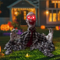 Zombie Animatronics Decoration with Flash Eyes and Sounds F952