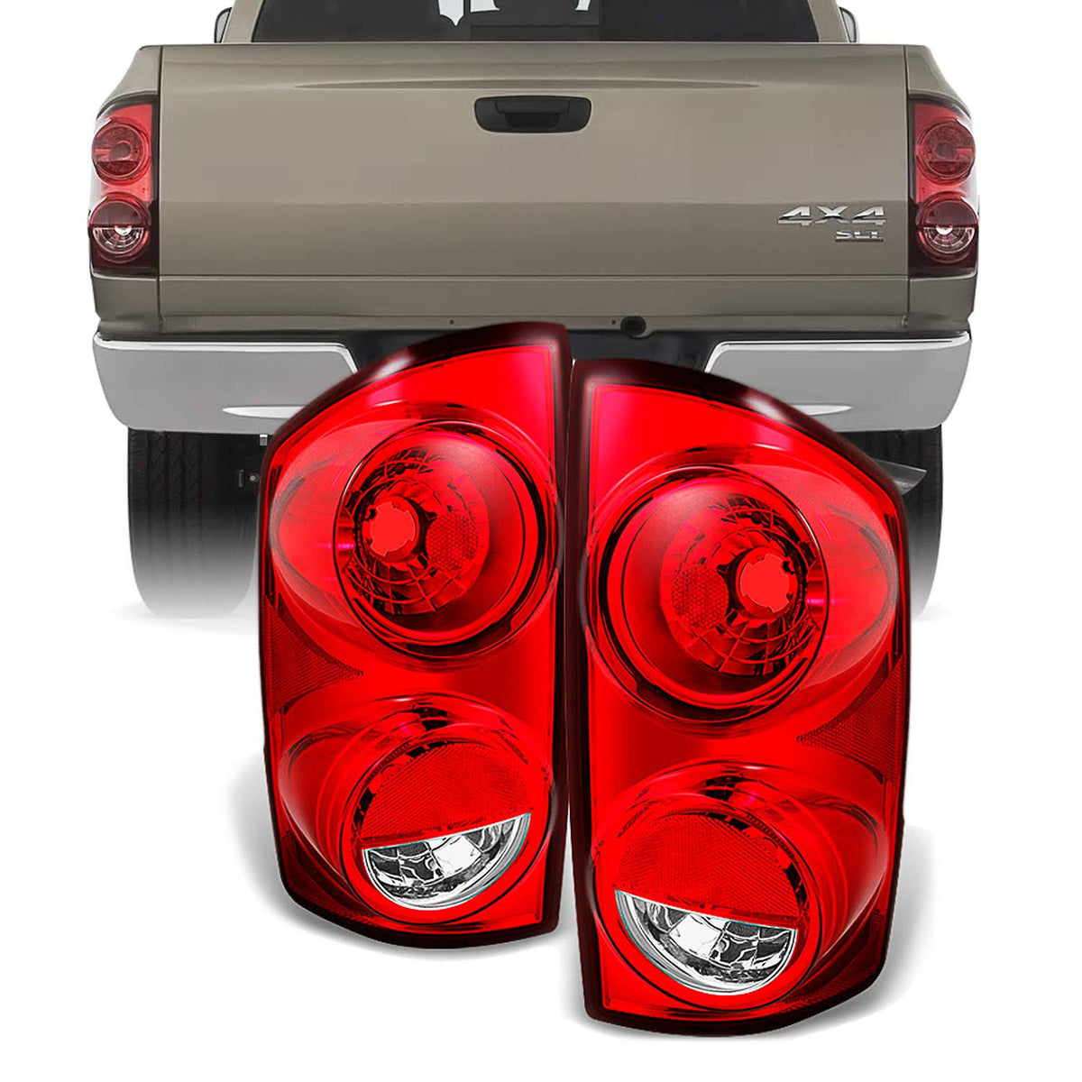 Dodge Ram 1500 2500 3500 Replacement Tail Brake Lights L+R Clear N901258