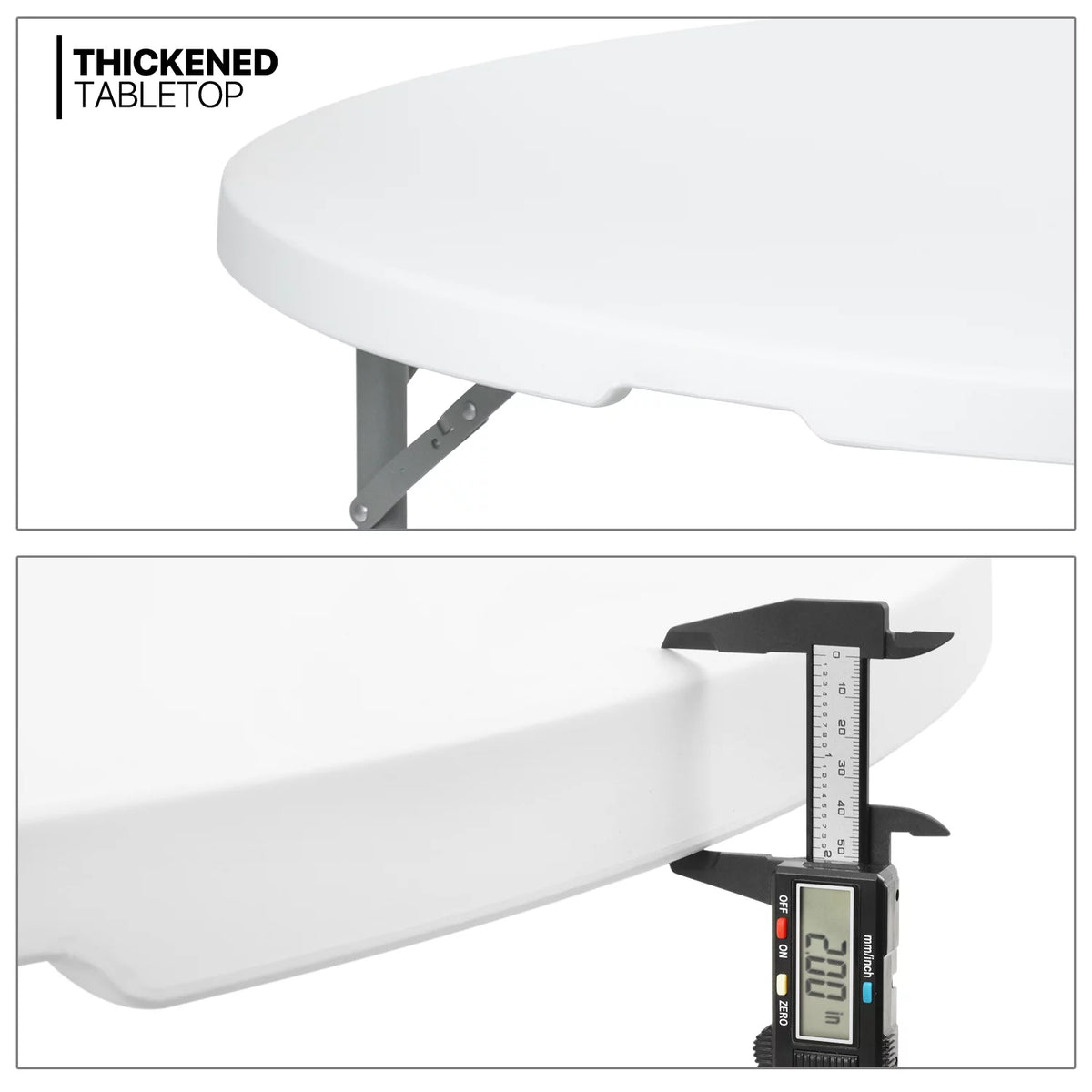5 Foot Round Bi-Fold Plastic Table W6989