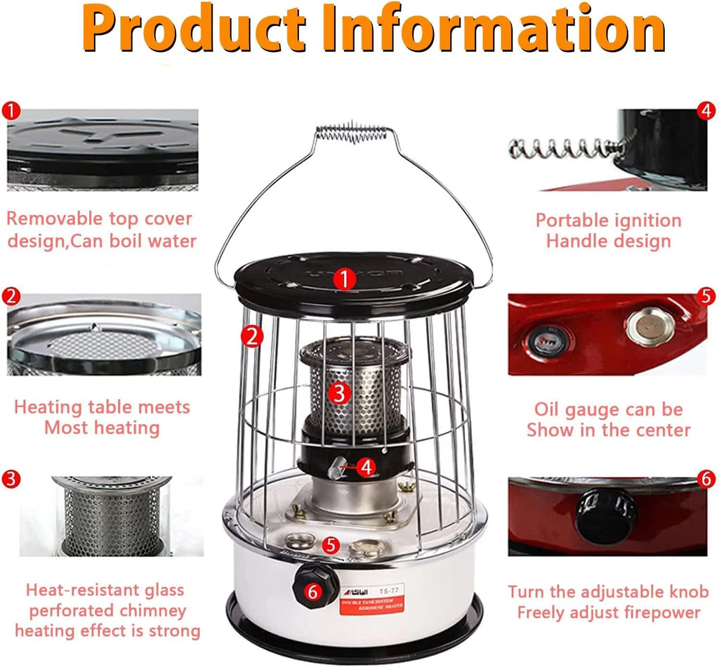 Portable Kerosene Heater Stove, 10000BTU, 6L S145294