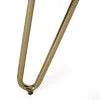 Black and Gold Velvet Club Chair with Hairpin Legs P99068