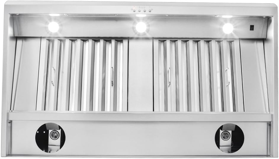 Stainless Steel Wall Range Hood with Baffle Filters W5776