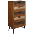 Rustic Wood Chest Walnut D302