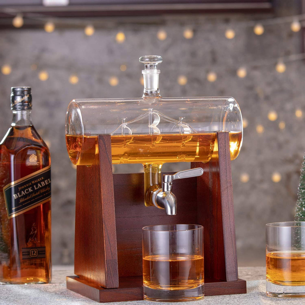1250ml Whiskey Decanter with 2 Whiskey Glasses M201
