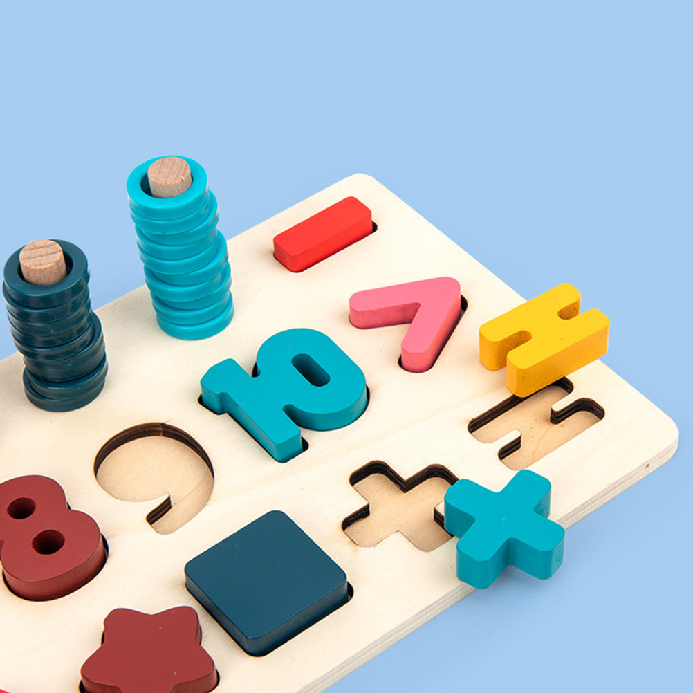 Wooden Math Building Blocks Educational Toy F34833