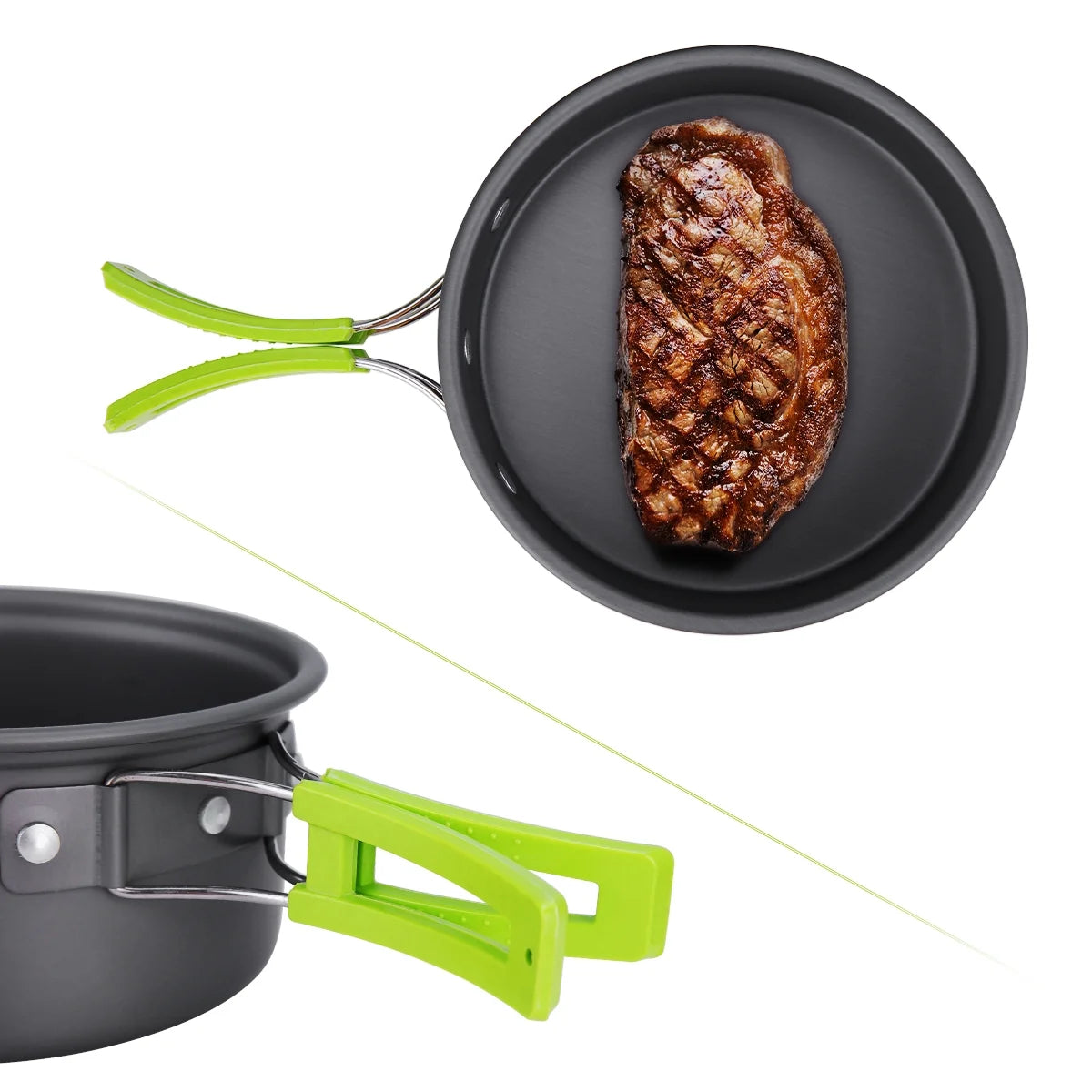 15 Pcs Non Stick Camping Cookware Set T29563