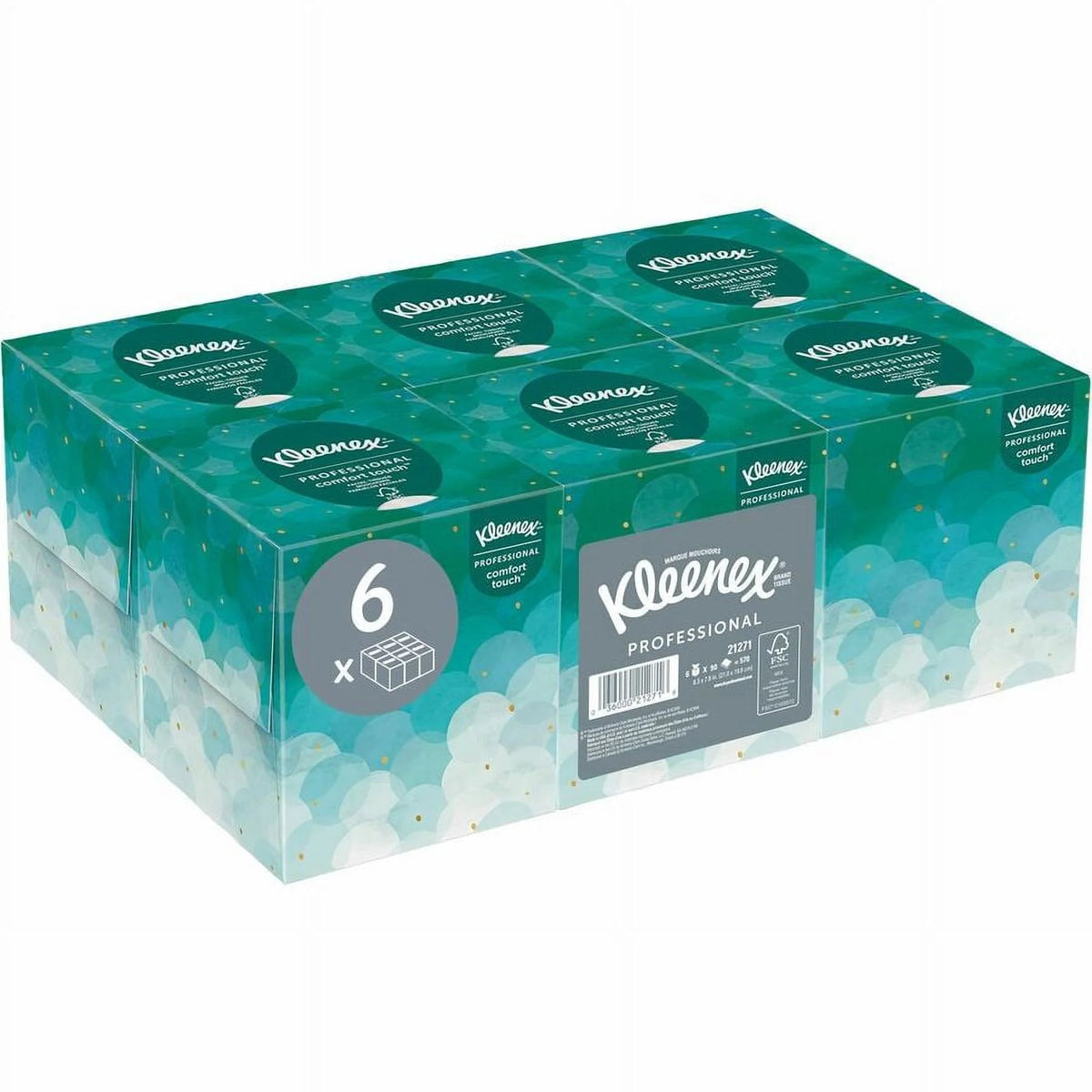 White 2-Ply Facial Tissue, 6 Boxes R711