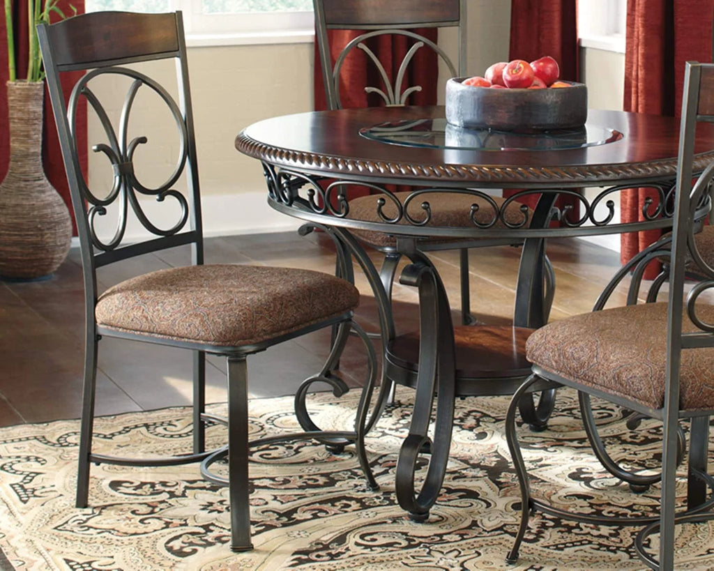 Brown Dining Chair with Cushion, 4 Count V311401