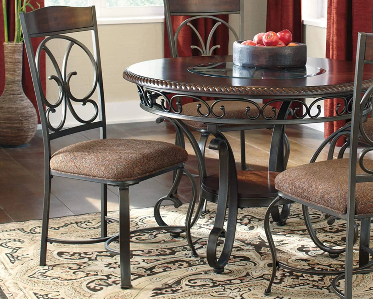 Brown Dining Chair with Cushion, 4 Count V311401