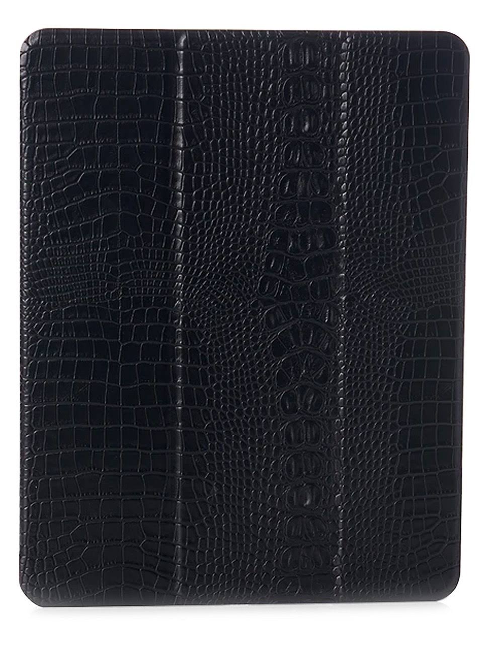 Black Crocodile-Embossed iPad Pro Case Q8993