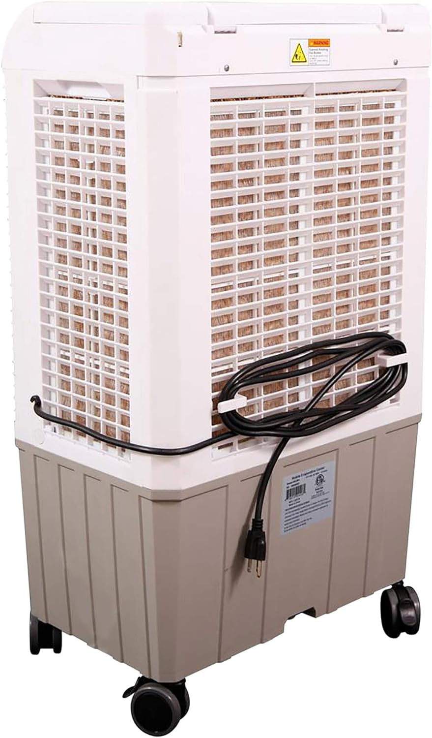 Portable Evaporative Cooler, 2100 Cubic FPM, White T22475