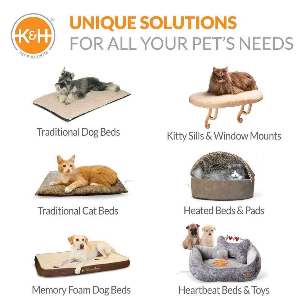 Heated Pet Bed with Bone Pillow W649573