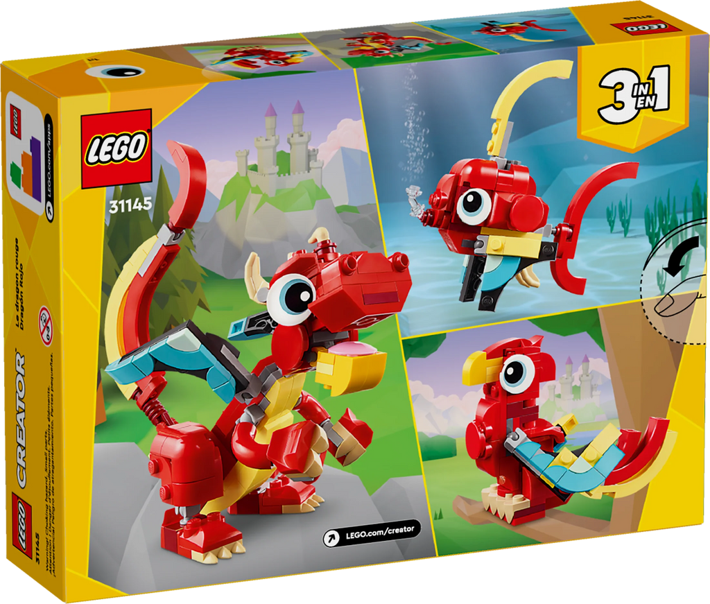 Red Dragon Toy 3 in 1 Animal Toy Set J827321