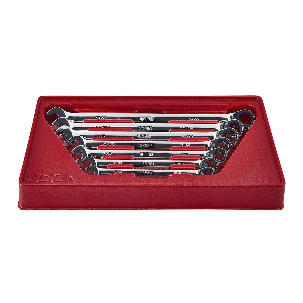 SAE Ratcheting Combination Wrench Set, 7-Piece E49060