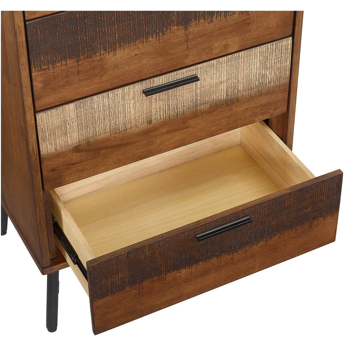 Rustic Wood Chest Walnut D302