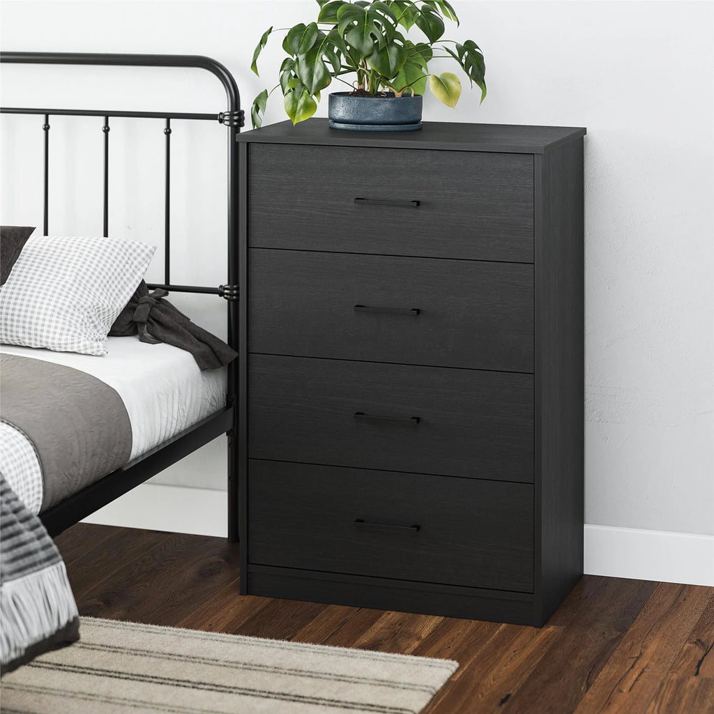 Black Oak 4 Drawer Dresser F6341