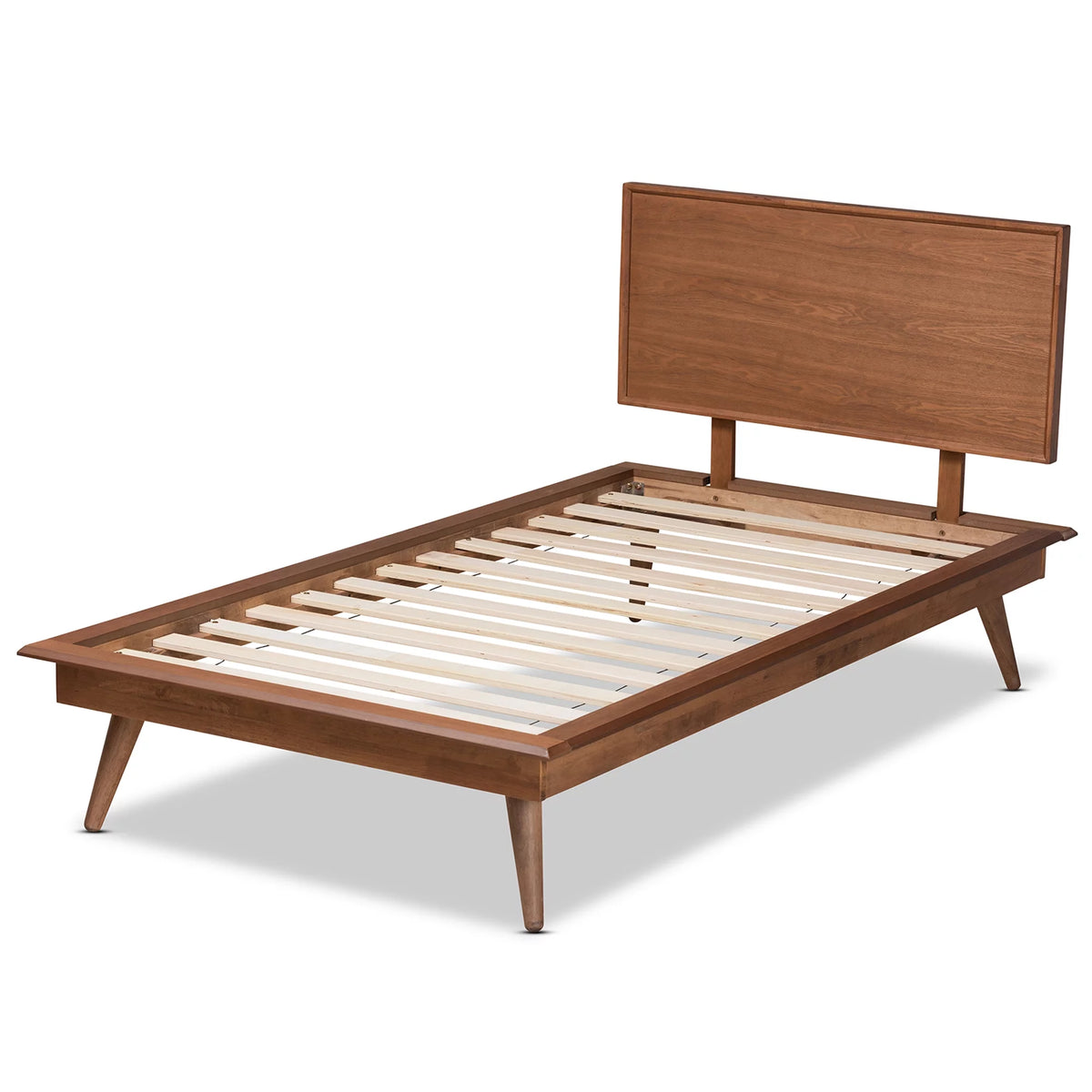 Twin Ash Walnut Platform Bed U697452
