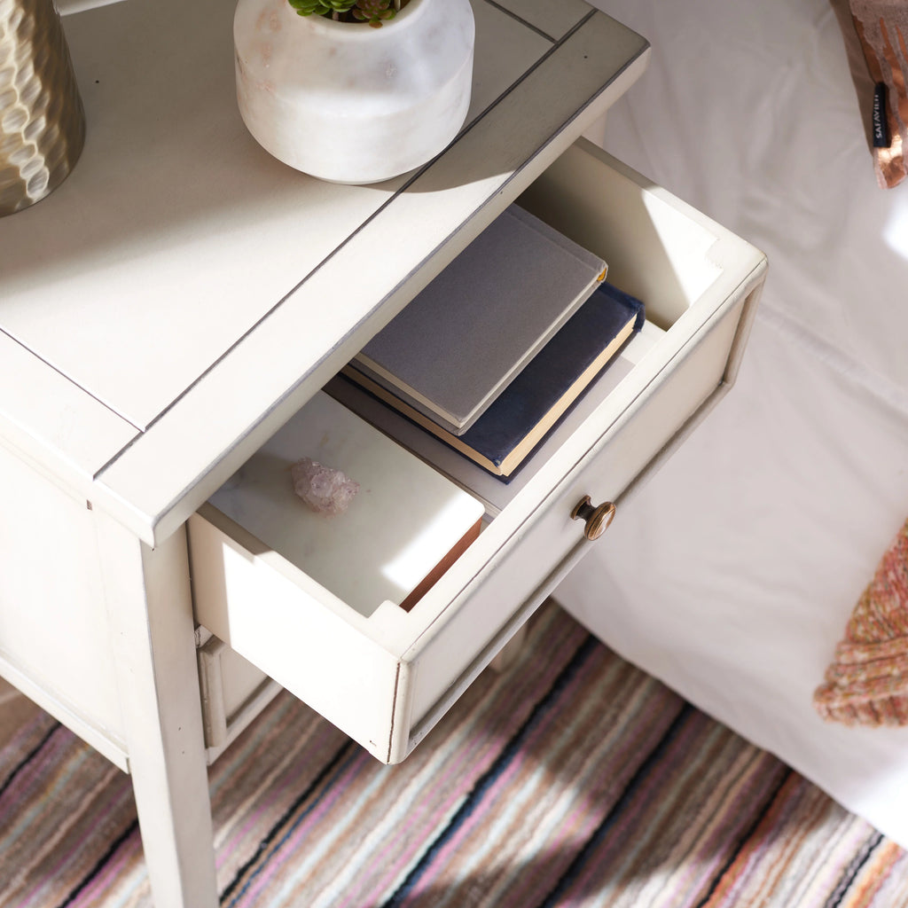 White 2 Drawer Nightstand G353667