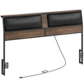 King Size Upholstered Headboard with Charging Station V640