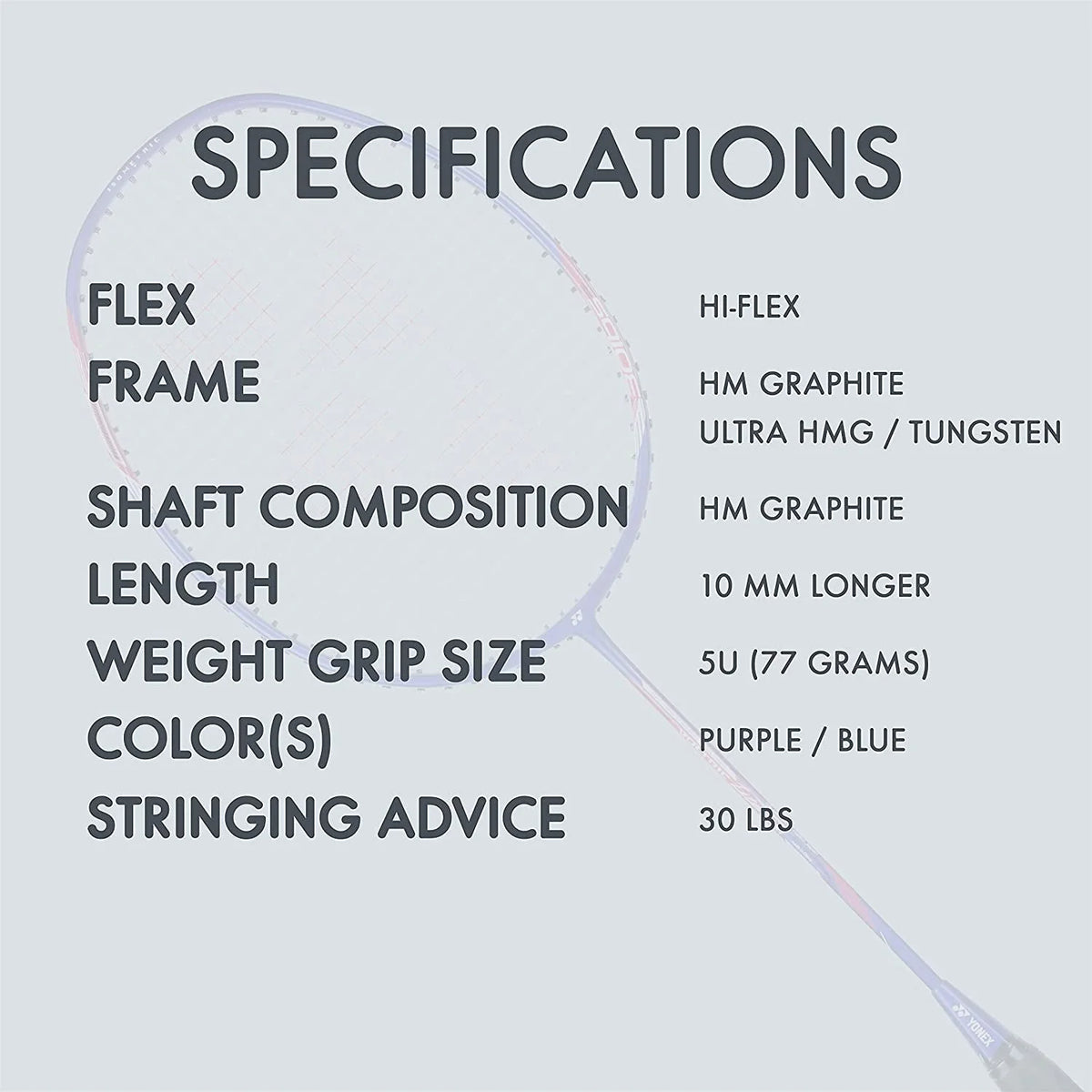 Graphite Badminton Racquet Y58944