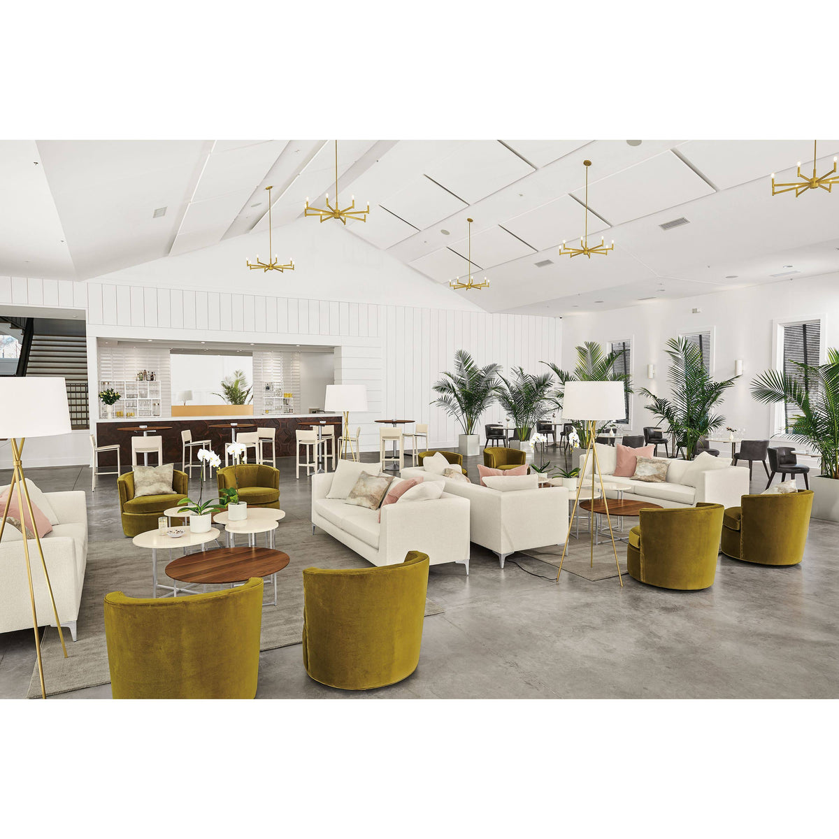 White Round Bar Table with Stainless Steel Frame Base K445372