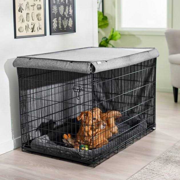 Faux Linen Dog Crate Cover W5807