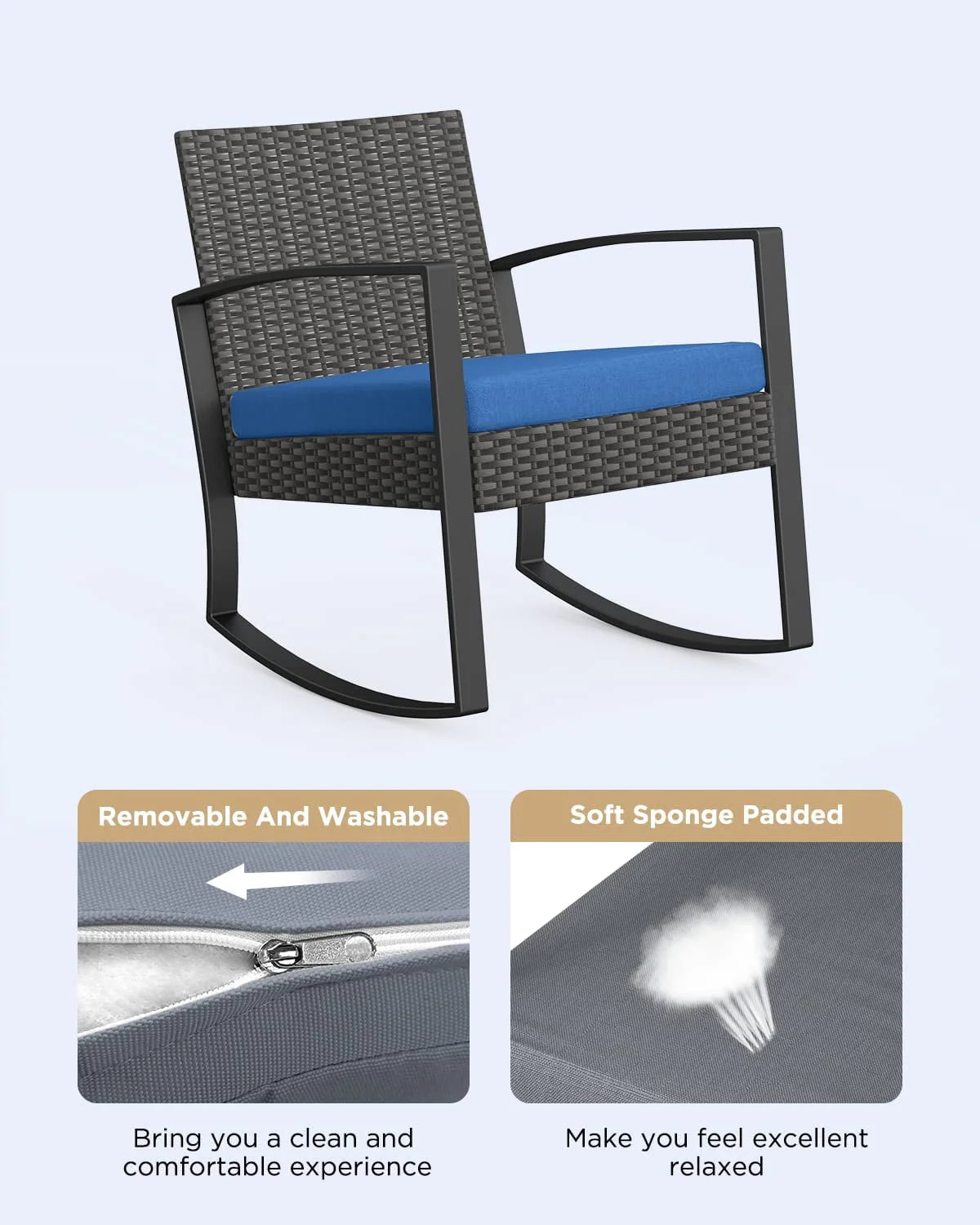3 Piece Patio Bistro Set with Glass Table F7621