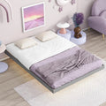 Full Size Gray Floating Platform Bed with LED Lights A969008