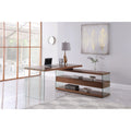 Rotatable Wooden Desk with 3 Drawers and 3 Shelves L896154