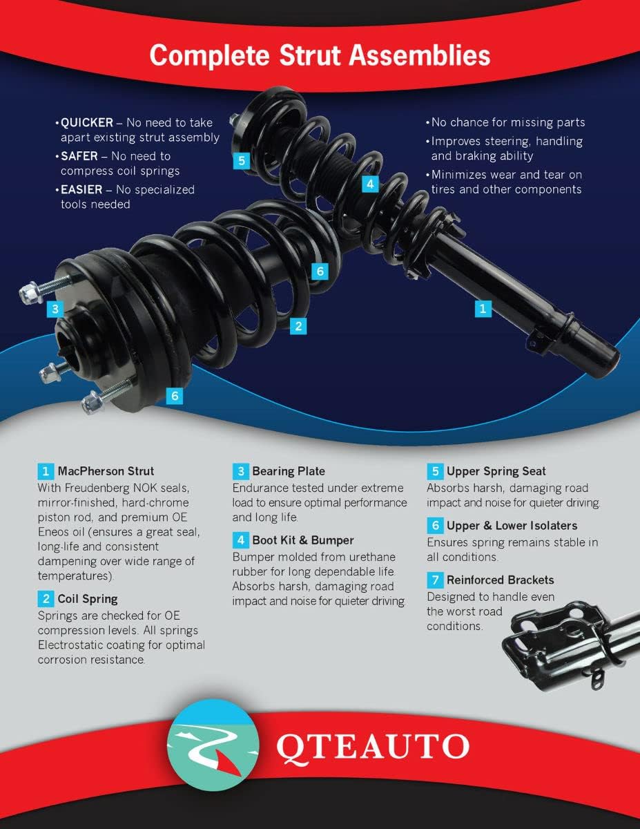 Front-Rear Set 4 Quick Complete Strut-Shock Q408