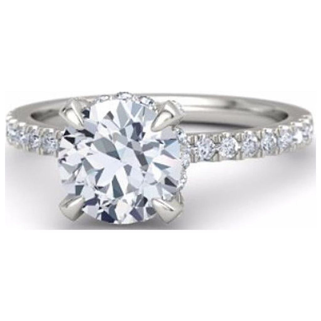 2.42 Ct Solitaire Round Cut Diamond Ring Solid 950 Platinum K208894