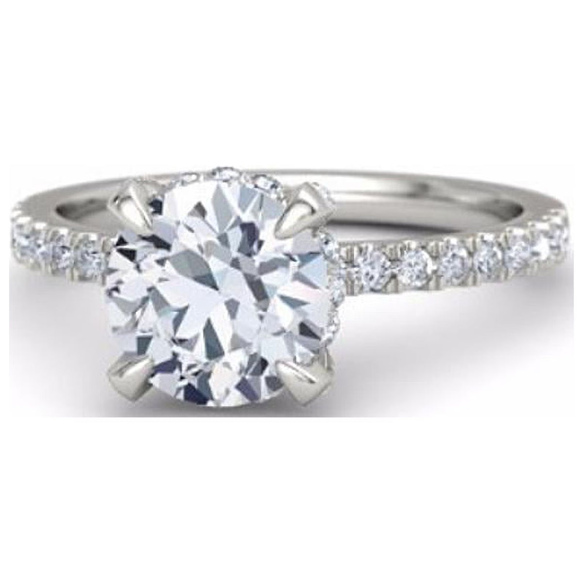 2.42 Ct Solitaire Round Cut Diamond Ring Solid 950 Platinum K208894