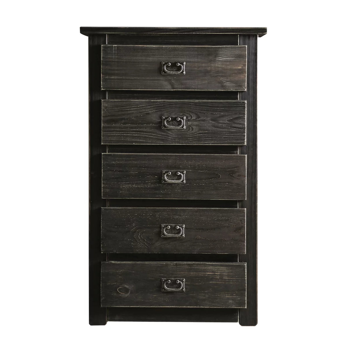 5 Drawer Wooden Chest with Bail Pulls J3611