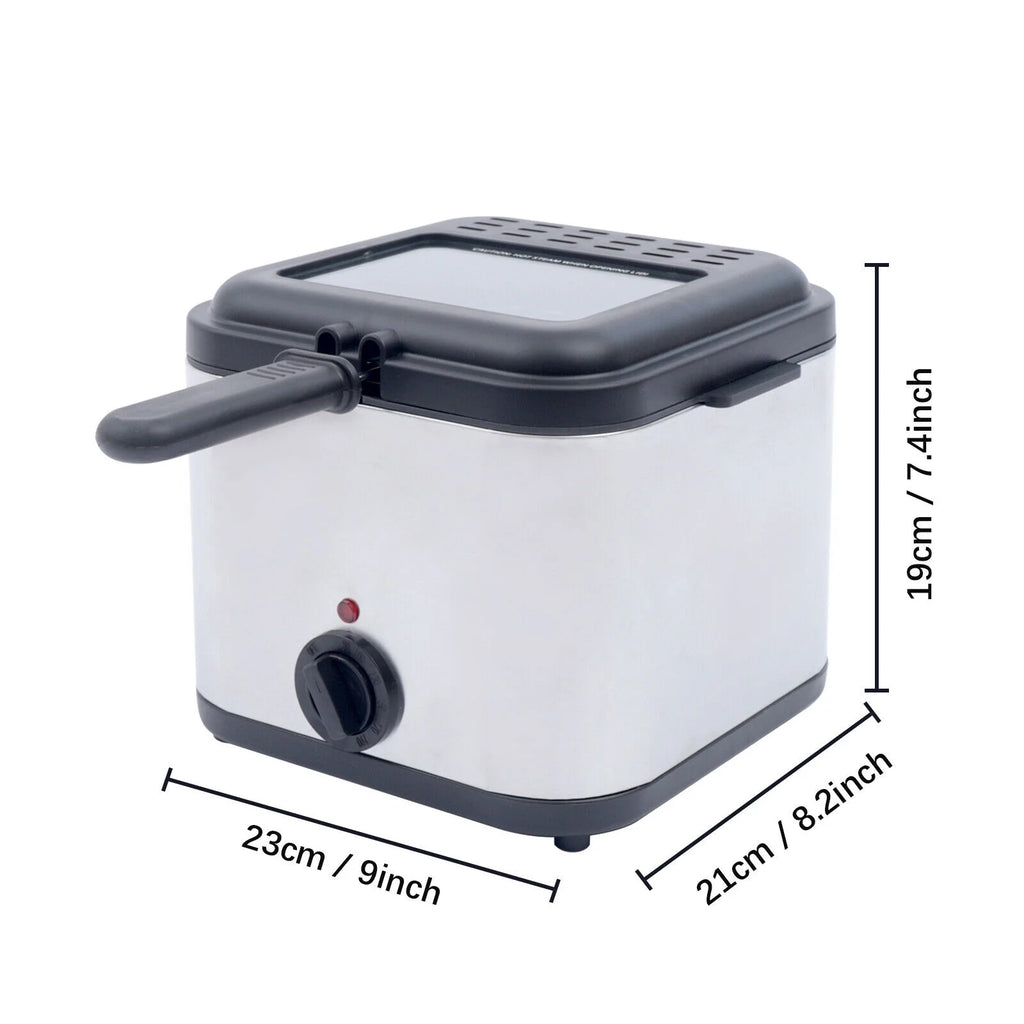 Electric Deep Fryer with Basket Stainless Steel 1KW 2.5L E2904