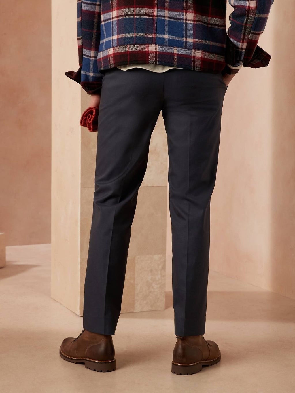 Navy Slim Stretch Cotton Pant 38W 32L J22480