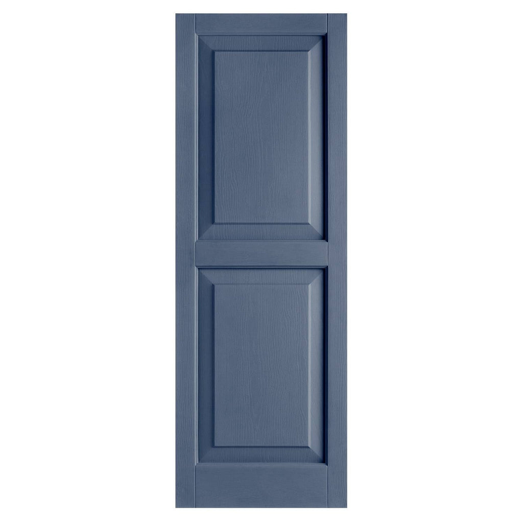2-Pack Indigo Blue Raised Panel Vinyl Exterior Shutters O68980