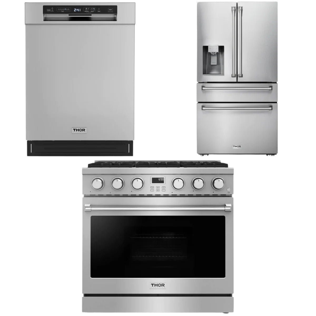 36 Gas Range, Refrigerator and Dishwasher Z89603