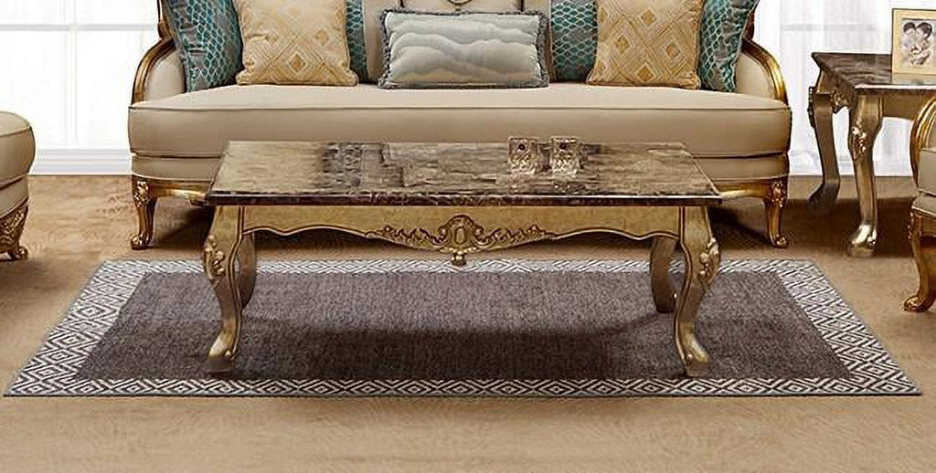 Gold & Light Beige Sofa Set 4Pcs W720