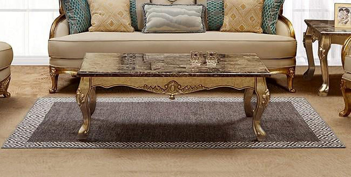 Gold & Light Beige Sofa Set 4Pcs W720