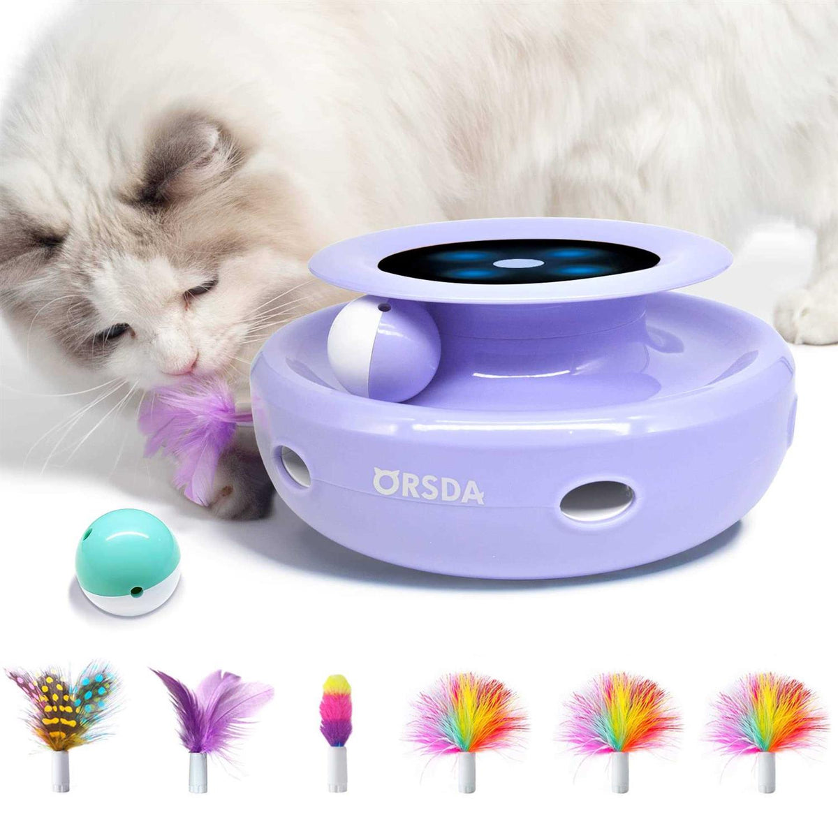 2-in-1 Interactive Cat Toy Balls S394