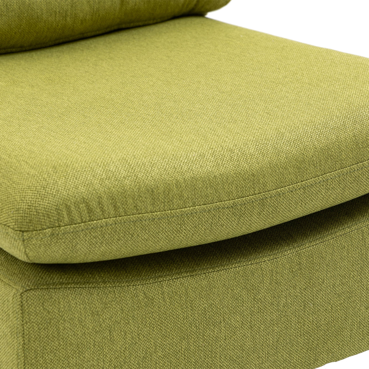 Olive Velvet Oversized Armless Chair P677524